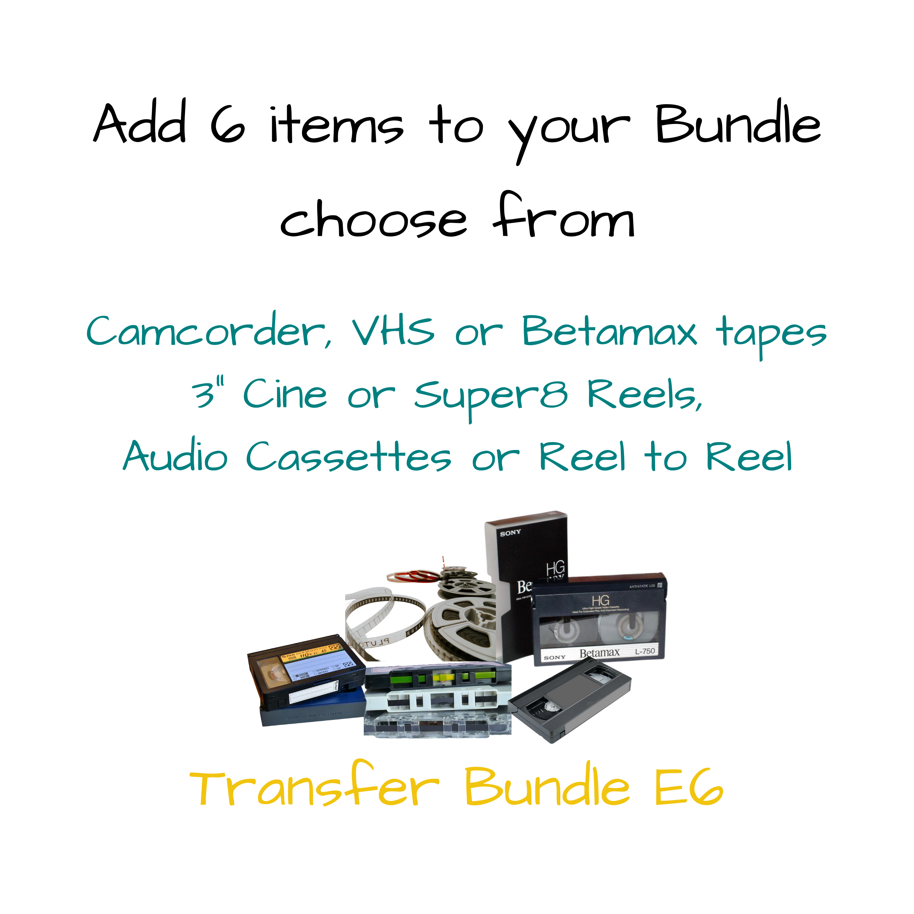 Transfer Bundle E6 : 6 Tapes, 3 Reels or Audio